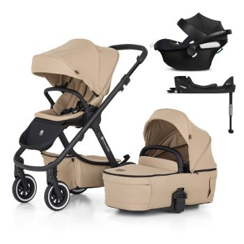   PETITE&MARS KÉSZLET Babakocsi 4v1 ICON Mocha Beige LITE AIR + CYBEX Aton B2 i-Size