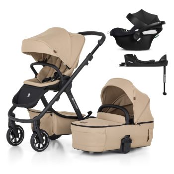   PETITE&MARS KÉSZLET Babakocsi 4v1 ICON Mocha Beige LITE RWS + CYBEX Aton B2 i-Size