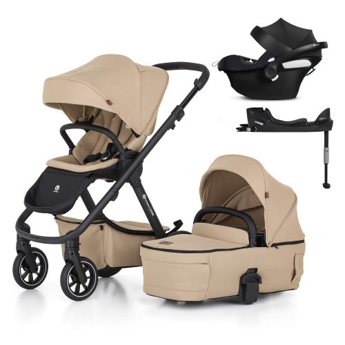 PETITE&MARS KÉSZLET Babakocsi 4v1 ICON Mocha Beige LITE RWS + CYBEX Aton B2 i-Size