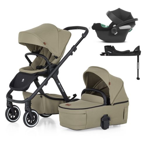 PETITE&MARS KÉSZLET Babakocsi 4v1 ICON Mossy Green LITE AIR + CYBEX Aton B2 i-Size